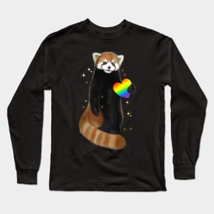 Cute red panda love magic Long Sleeve T-Shirt